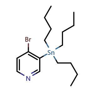 Chemical structure of 4-Bromo-3-(tributylstannyl)pyridine , AChemBlock T93149