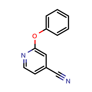 Chemical structure of 2-phenoxyisonicotinonitrile , CAS 81249-44-7, AChemBlock T93157