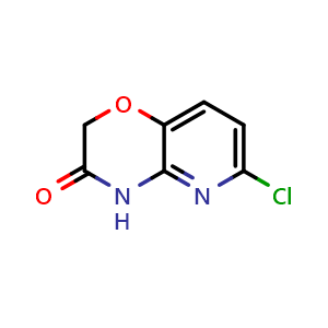 Chemical structure of 6-chloro-2H-pyrido[3,2-b][1,4]oxazin-3(4H)-one , CAS 337463-99-7, AChemBlock T93161