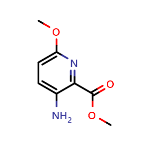 Chemical structure of Methyl 3-amino-6-methoxypicolinate , CAS 938439-54-4, AChemBlock T93179