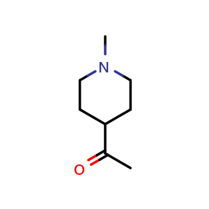 Chemical structure of 4-Acetyl-1-methylpiperidine , CAS 20691-91-2, AChemBlock T93219