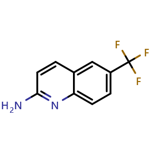 Chemical structure of 6-(trifluoromethyl)quinolin-2-amine , CAS 791595-93-2, AChemBlock T93234
