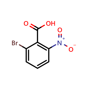 Chemical structure of 2-Bromo-6-nitrobenzoic acid , CAS 38876-67-4, AChemBlock T93383