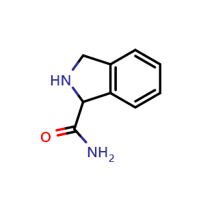 Chemical structure of isoindoline-1-carboxamide , CAS 1095715-76-6, AChemBlock T93497