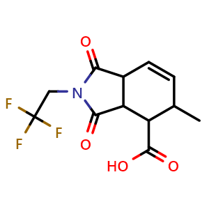 5-methyl-1,3-dioxo-2-(2,2,2-trifluoroethyl)-2,3,3a,4,5,7a-hexahydro-1H-isoindole-4-carboxylic acid