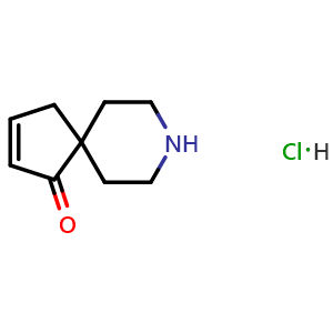 Chemical structure of 8-azaspiro[4.5]dec-2-en-4-one hydrochloride , CAS 2055840-13-4, AChemBlock T93543