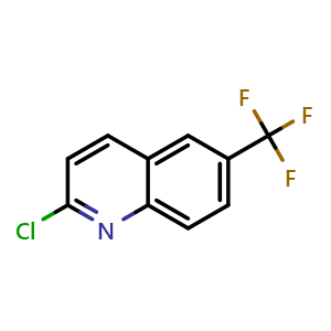 Chemical structure of 2-chloro-6-(trifluoromethyl)quinoline , CAS 78060-56-7, AChemBlock T93547