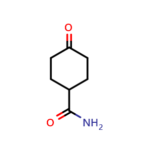 Chemical structure of 4-Oxocyclohexanecarboxamide , CAS 204136-88-9, AChemBlock T93599