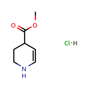 Chemical structure of methyl 1,2,3,4-tetrahydropyridine-4-carboxylate hydrochloride , CAS 2387595-57-3, AChemBlock T93644