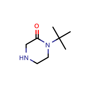 Chemical structure of 1-tert-butylpiperazin-2-one , CAS 681483-76-1, AChemBlock T93710