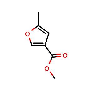 Chemical structure of Methyl 5-methylfuran-3-carboxylate , CAS 35351-35-0, AChemBlock T93715