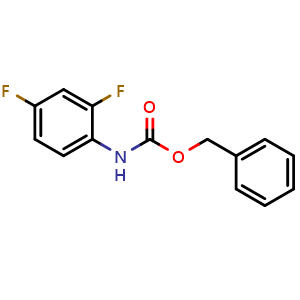 Chemical structure of benzyl 2,4-difluorophenylcarbamate , CAS 112434-18-1, AChemBlock T93720