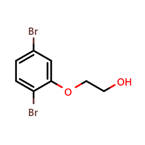 Chemical structure of 2-(2,5-dibromophenoxy)ethanol , CAS 377091-17-3, AChemBlock T93777