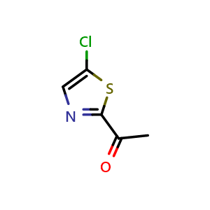 Chemical structure of 1-(5-chloro-1,3-thiazol-2-yl)ethan-1-one , CAS 774230-95-4, AChemBlock T94001