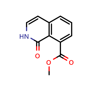 Chemical structure of methyl 1-oxo-2H-isoquinoline-8-carboxylate , CAS 1368336-35-9, AChemBlock T94047