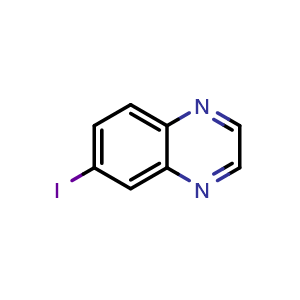 Chemical structure of 6-Iodoquinoxaline , CAS 50998-18-0, AChemBlock T94096
