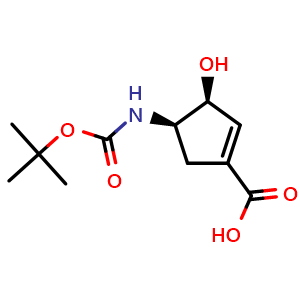 (3S,4R)-4-(tert-butoxycarbonylamino)-3-hydroxy-cyclopentene-1-carboxylic acid