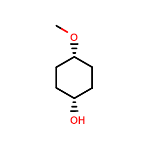 Chemical structure of cis-4-methoxycyclohexanol , CAS 22188-02-9, AChemBlock T94128
