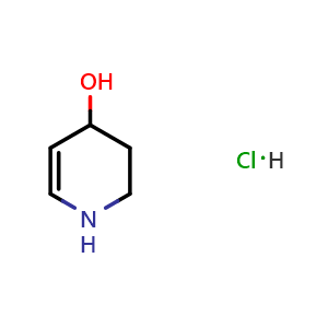 Chemical structure of 1,2,3,4-tetrahydropyridin-4-ol hydrochloride , CAS 2387600-13-5, AChemBlock T94160