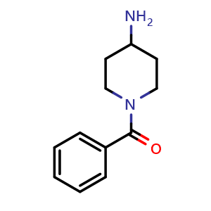 Chemical structure of 1-benzoylpiperidin-4-amine , CAS 150514-60-6, AChemBlock T94272