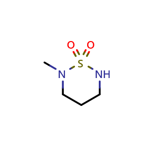 Chemical structure of 2-Methyl-1,2,6-thiadiazinane 1,1-dioxide , CAS 137830-77-4, AChemBlock T94274