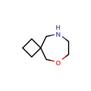 Chemical structure of 6-oxa-9-azaspiro[3.6]decane , CAS 1160800-39-4, AChemBlock T94283