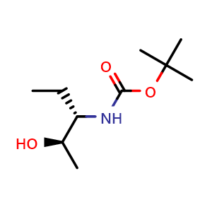 Chemical structure of tert-butyl N-[(1S,2R)-1-ethyl-2-hydroxy-propyl]carbamate , CAS 1354227-36-3, AChemBlock T94315
