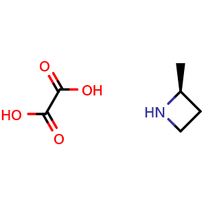 Chemical structure of (2S)-2-methylazetidine oxalic acid , CAS 2411591-43-8, AChemBlock T94418