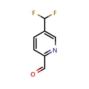 Chemical structure of 5-(difluoromethyl)pyridine-2-carbaldehyde , CAS 955112-64-8, AChemBlock T94479