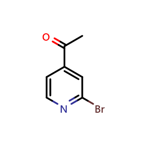 Chemical structure of 1-(2-Bromopyridin-4-yl)ethanone , CAS 864674-02-2, AChemBlock T94519