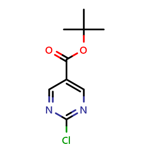 Chemical structure of tert-butyl 2-chloropyrimidine-5-carboxylate , CAS 1864223-07-3, AChemBlock T94525