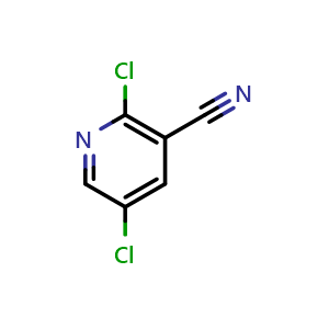 Chemical structure of 2,5-Dichloronicotinonitrile , CAS 126954-66-3, AChemBlock T94636