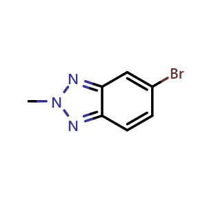 Chemical structure of 5-bromo-2-methyl-benzotriazole , CAS 191230-40-7, AChemBlock T94641