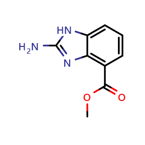 Chemical structure of Methyl 2-amino-1H-benzo[d]imidazole-4-carboxylate , CAS 910122-42-8, AChemBlock T94654