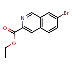 Chemical structure of Ethyl 7-bromoisoquinoline-3-carboxylate , CAS 660830-62-6, AChemBlock T94682