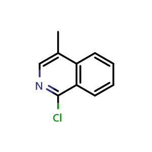 Chemical structure of 1-chloro-4-methylisoquinoline , CAS 24188-78-1, AChemBlock T94715