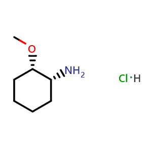 Chemical structure of (1R,2S)-2-methoxycyclohexanamine hydrochloride , CAS 200352-20-1, AChemBlock T94726