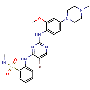Chemical structure of ALK inhibitor 1 , CAS 761436-81-1, AChemBlock T94855