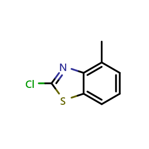 Chemical structure of 2-Chloro-4-methylbenzothiazole , CAS 3622-32-0, AChemBlock T95012
