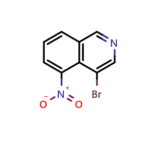 Chemical structure of 4-Bromo-5-nitroisoquinoline , CAS 58142-46-4, AChemBlock T95044