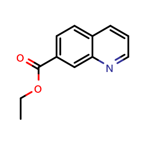 Chemical structure of ethyl quinoline-7-carboxylate , CAS 104294-00-0, AChemBlock T95104