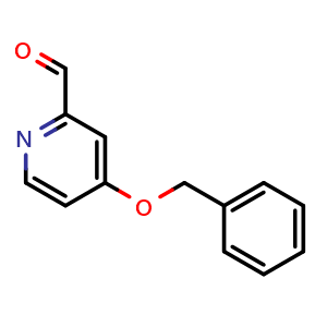 Chemical structure of 4-(benzyloxy)pyridine-2-carbaldehyde , CAS 63071-14-7, AChemBlock T95105