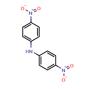 Chemical structure of bis-(4-nitrophenyl)amine , CAS 1821-27-8, AChemBlock T95134