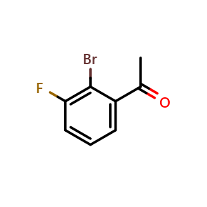 Chemical structure of 1-(2-bromo-3-fluorophenyl)ethanone , CAS 161957-58-0, AChemBlock T95140