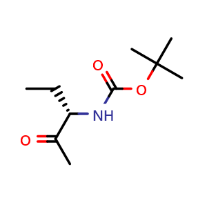 Chemical structure of tert-butyl N-[(1S)-1-ethyl-2-oxo-propyl]carbamate , CAS 304021-05-4, AChemBlock T95163