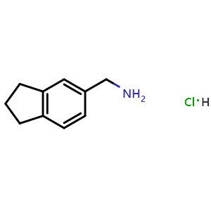 Chemical structure of (2,3-dihydro-1h-inden-5-yl)methanamine hydrochloride , CAS 721968-63-4, AChemBlock T95180