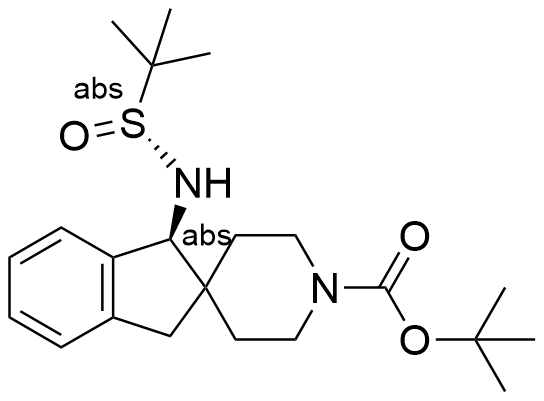 1,1-Dimethylethyl (1S)-1-[[(R)-(1,1-dimethylethyl)sulfinyl]amino]-1,3-dihydrospiro[2H-indene-2,4′-piperidine]-1′-carboxylate