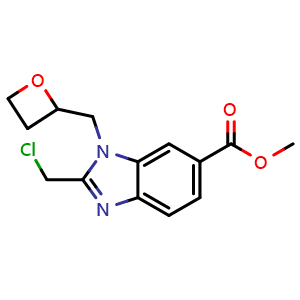 methyl 2-(chloromethyl)-3-(oxetan-2-ylmethyl)benzimidazole-5-carboxylate