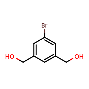 Chemical structure of 5-Bromo-1,3-dihydroxymethylbenzene , CAS 51760-22-6, AChemBlock T95230