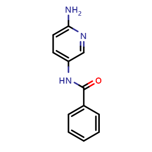 Chemical structure of N-(6-aminopyridin-3-yl)benzamide , CAS 936210-46-7, AChemBlock T95242
